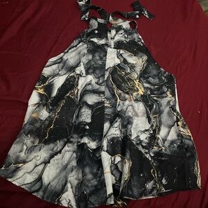 Marble Print Halter Top